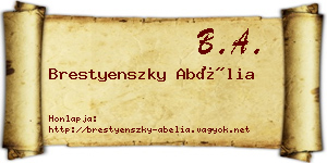 Brestyenszky Abélia névjegykártya